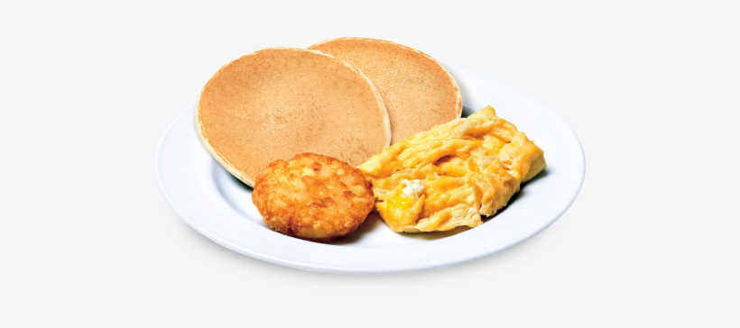 Scrambled Eggs - Eggs And Pancakes Png, transparent png #4375557