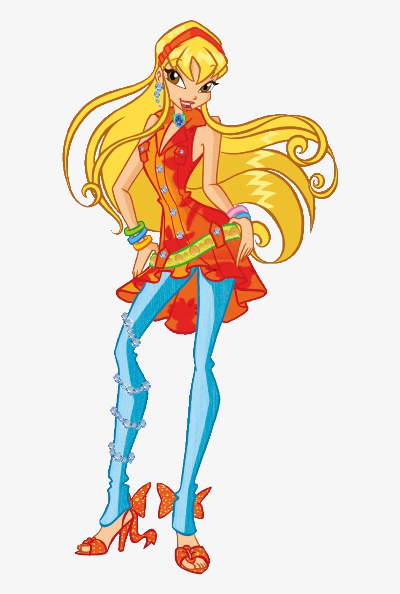 Outfits - Season 3 - Stella - Jeans 2 - Winx Club Stella Fashion, transparent png #4375734