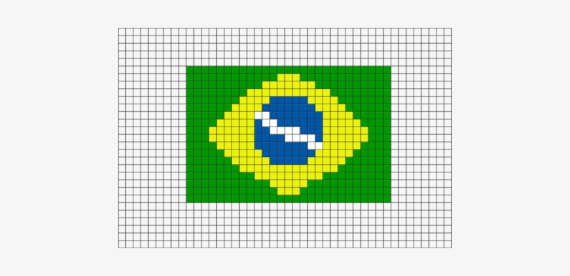 Brazil Flag Pixel Art, transparent png #4376602