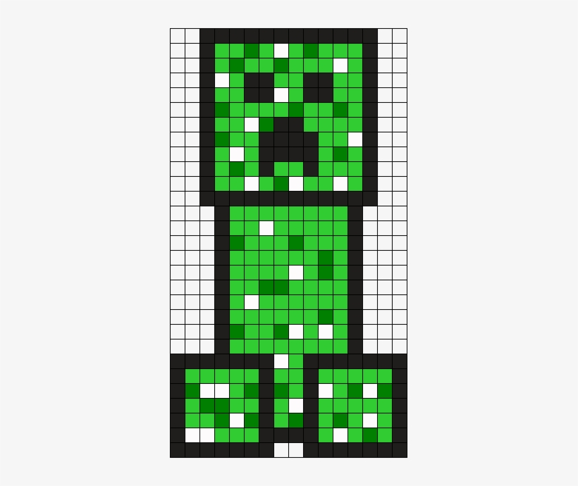 Creeper Perler Bead Pattern / Bead Sprite - Perler Minecraft, transparent png #4377244