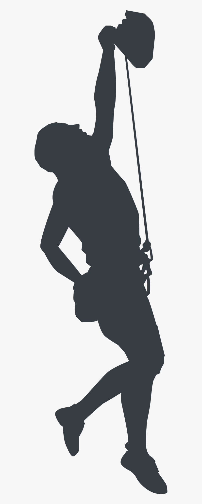 Athlete Silhouette - Rock Climbing Mountain Clipart, transparent png #4377675
