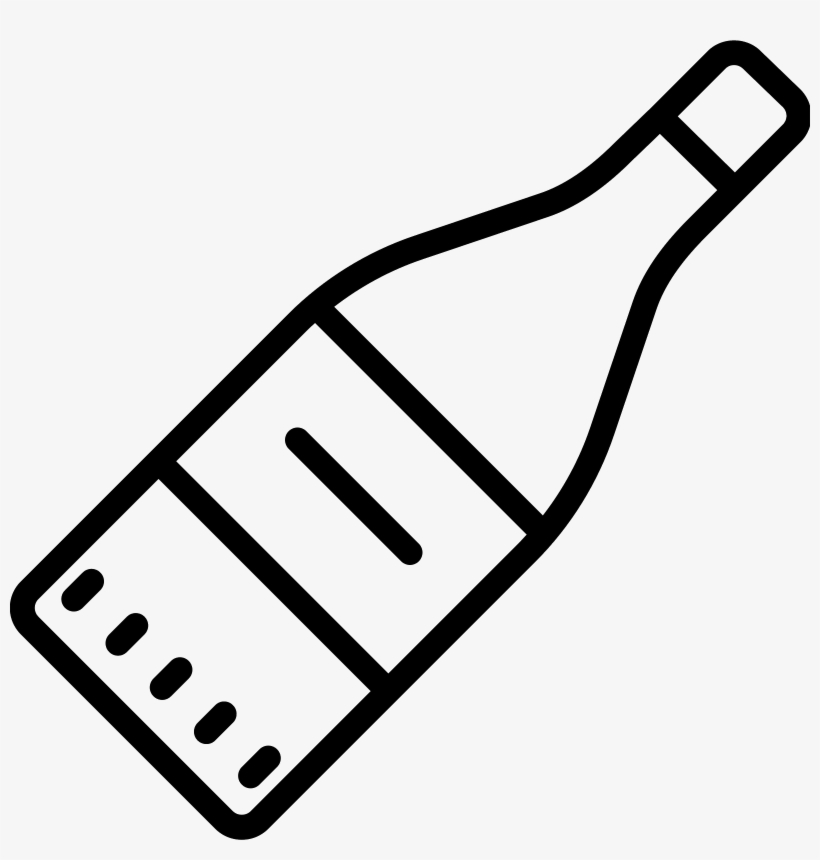 Vodka Icon - Clipart Drawing Black And White Pencil, transparent png #4377958