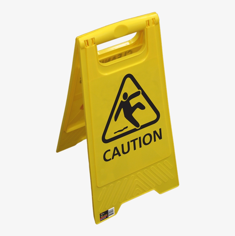 Builders Edge Safety Yellow Caution Floor Sign - Caution Floor Sign, transparent png #4377986