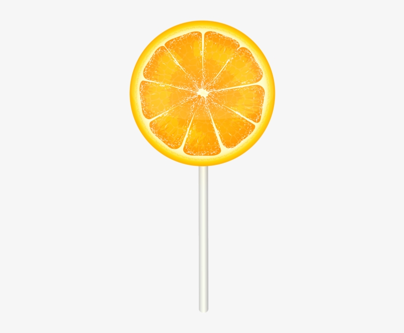 Orange Lollipop Png Clip Art Image - Clip Art, transparent png #4378725