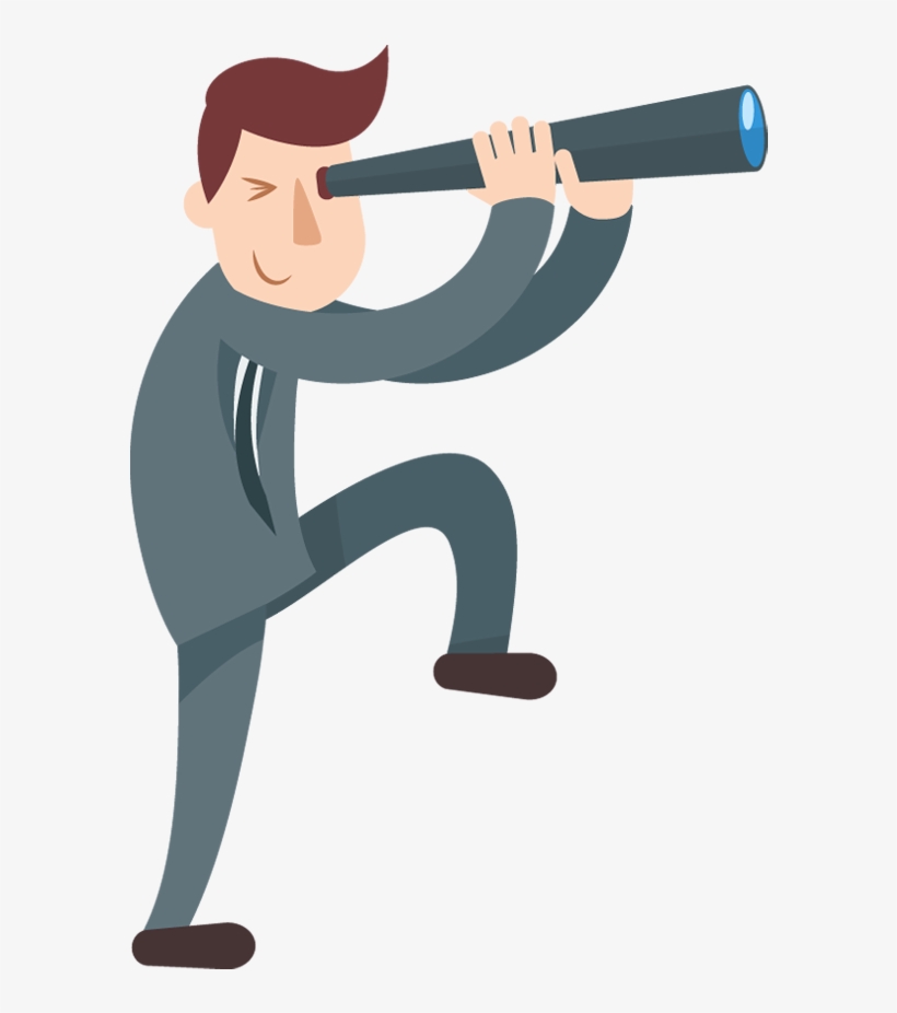 Travel Archives - Cartoon Man With Telescope, transparent png #4379420