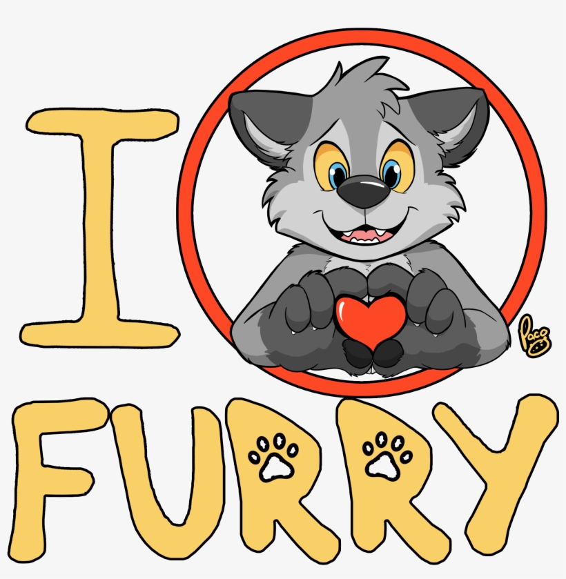 I Love Furry - Cute Love Furry, transparent png #4379646