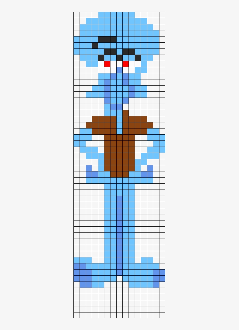 Squidward Perler Bead Pattern / Bead Sprite - Minecraft Pixel Art Templates Squidward, transparent png #4379990