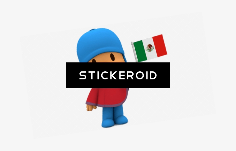 Pocoyo Holding Mexican Flag - Illustration, transparent png #4380831