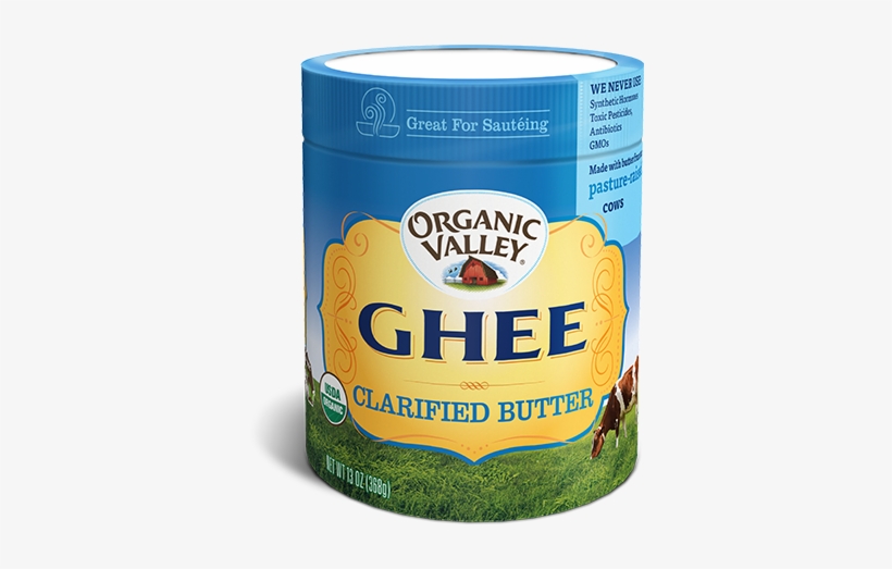 Clarified Butter, Ghee 13 Oz - Organic Valley Ghee, transparent png #4381107