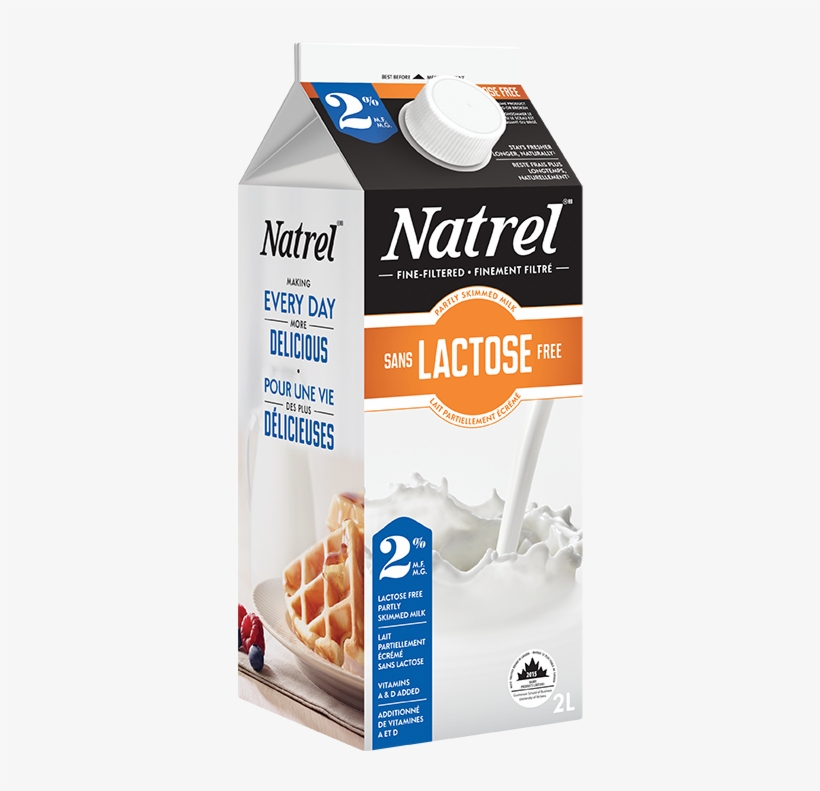 Natrel Sans-lactose 2l 3d 2 - Lactose Free Milk Canada, transparent png #4381204