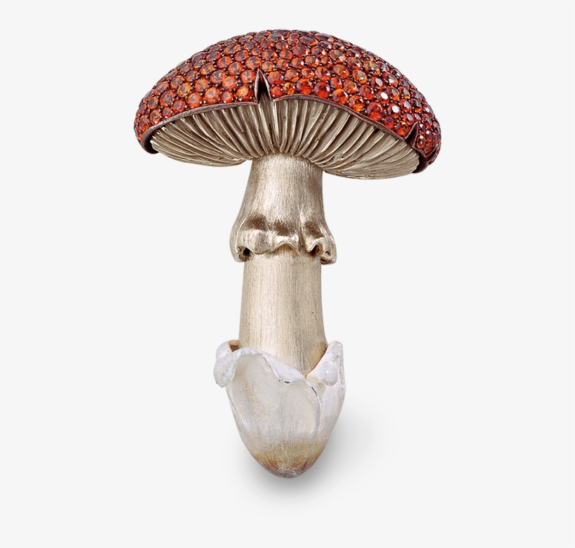 Mushroom Brooch With Sapphires - Jewellery, transparent png #4382092