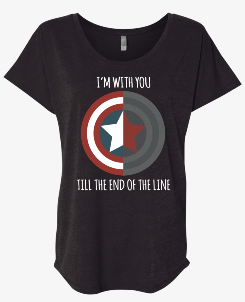 Captain America Shield I'm With You Till The End Of - Shirt, transparent png #4382467