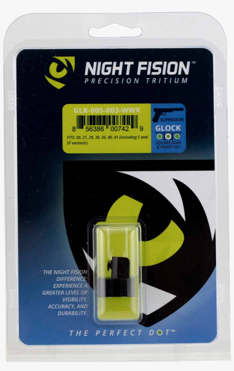 Night Fision Glk00503wgwg Night Sight Set Square Glock - Night Fision, transparent png #4382607