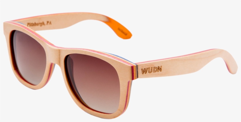 Mens & Women's Recycled Skatedeck, Kickflip Sunglasses - Mens & Women's Handmade Natural Skateboard Wood, transparent png #4382669