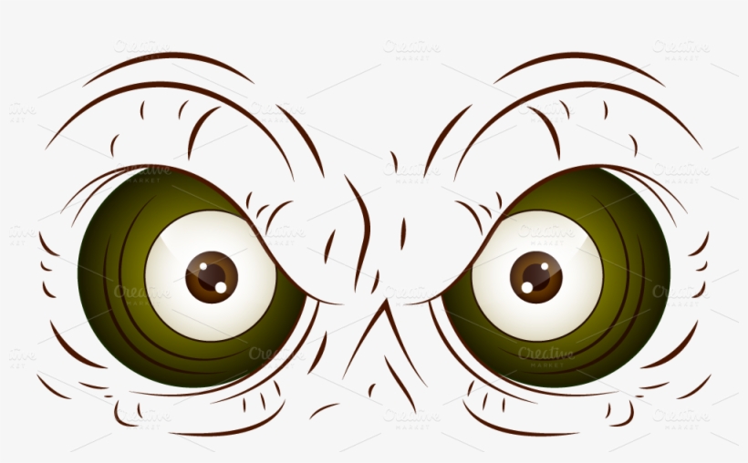 Evil Eyes Png For Kids - Olho De Coruja Desenho, transparent png #4382828