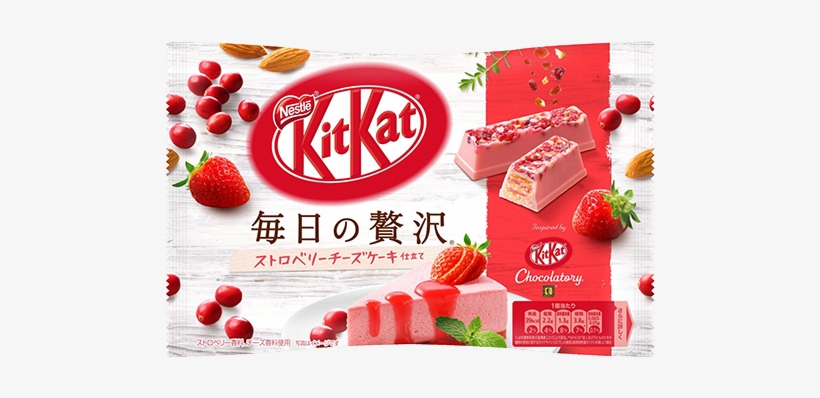Kit Kat Chocolatory Everyday Luxury Strawberry Cheesecake - Kit Kat Strawberry Cheesecake, transparent png #4382906