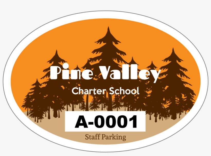 Pine Tree Oval School Hang Tag Parking Permit - Stiff Little Spinners - Vinyl Lp, transparent png #4382990