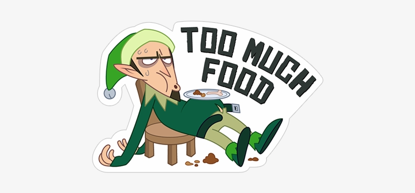 Too Much Food Elf - Food, transparent png #4383381