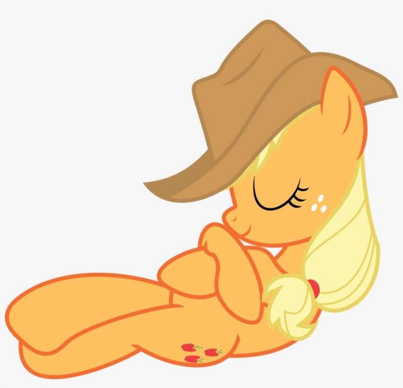 Free Garfield Sleeping Png - My Little Pony Applejack Sleeping, transparent png #4383585