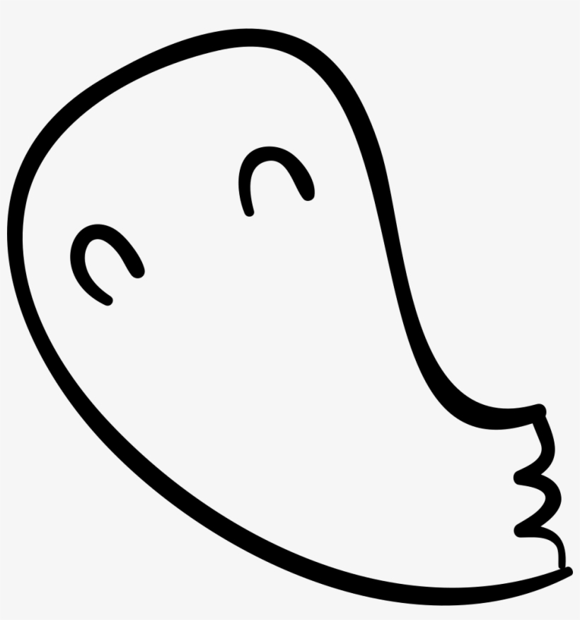 Halloween Sleeping Ghost Outline Comments - Contorno De Fantasma, transparent png #4383629