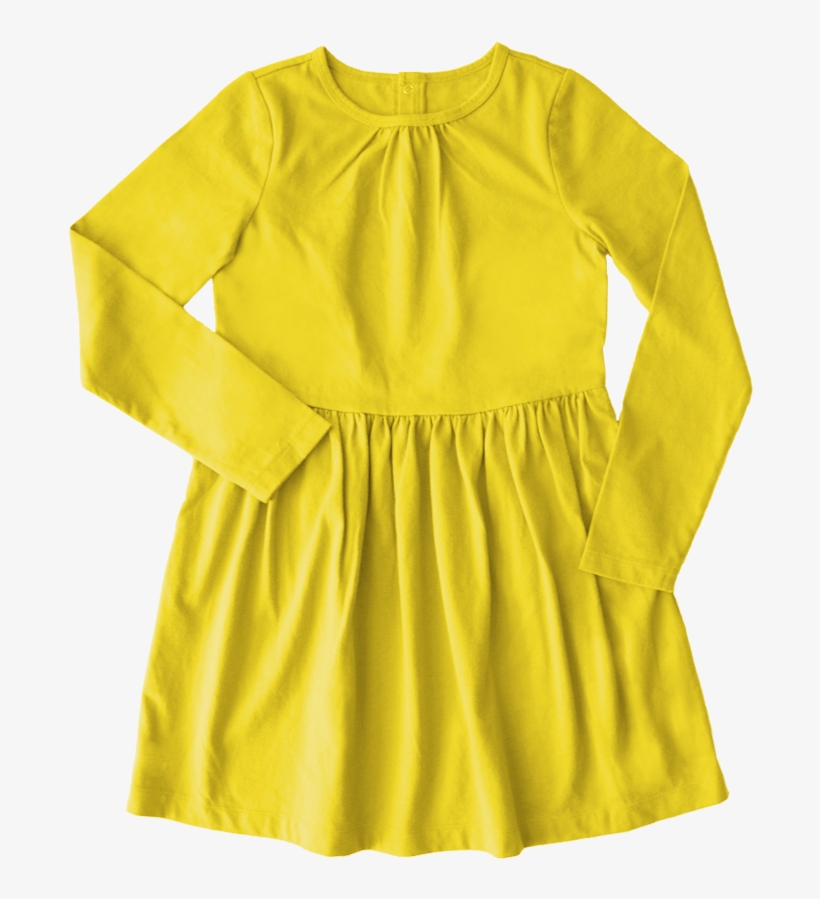 The Long Sleeve Dress Sunshine P - Kids Clothes Png, transparent png #4384183