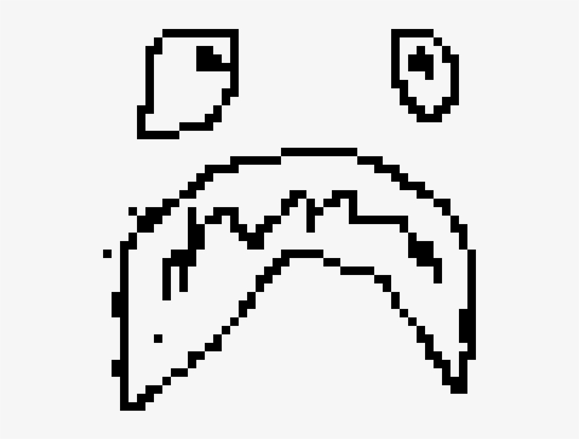 Bape Shark - Line Art, transparent png #4384244