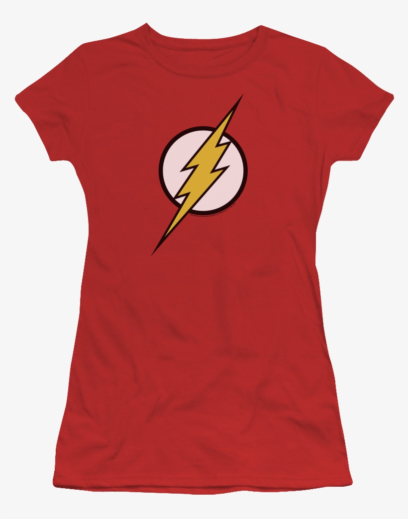 Ladies Flash Logo T-shirt - Dc: Coaster: Flash Logo, transparent png #4384513