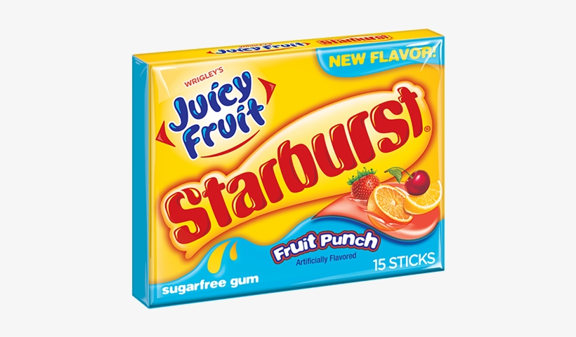 Starburst Fruit Punch Slim Pack - Starburst Juicy Fruit, transparent png #4385750