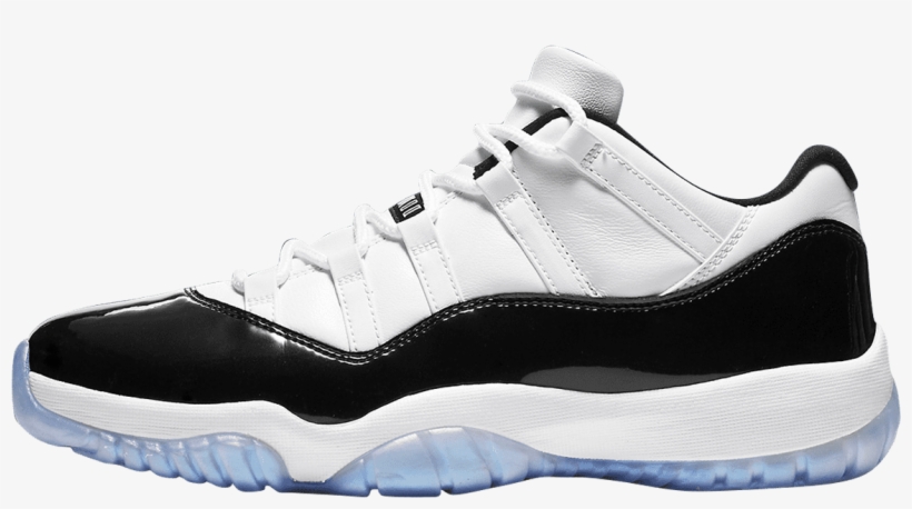 Jordan 11 Low Top Black And White, transparent png #4385994