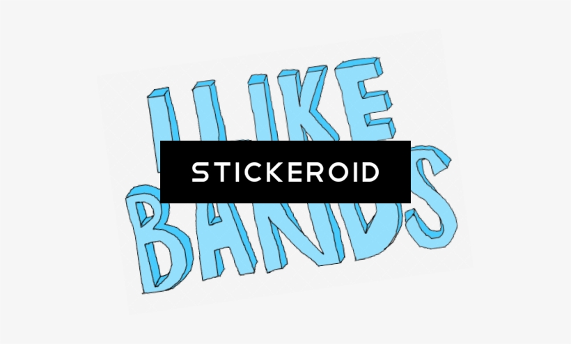 I Like Bands - Hipster Sticker Tumblr Blue, transparent png #4386370