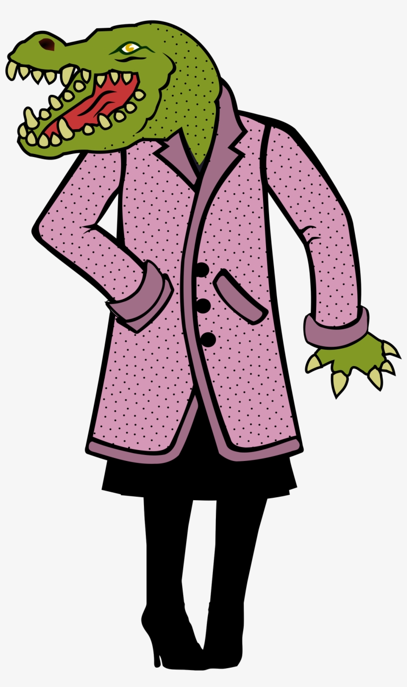 This Free Icons Png Design Of Stylish Lizard Person - Lizard In A Coat, transparent png #4386415