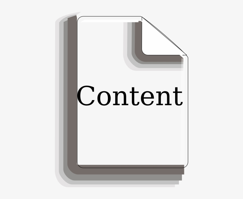 Content Page Clip Art - Content Page Art, transparent png #4386844