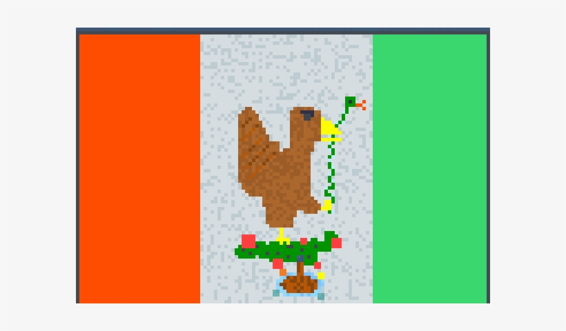Mexico Flag Pixel Art - Mexican Flag Pixel Art, transparent png #4387538