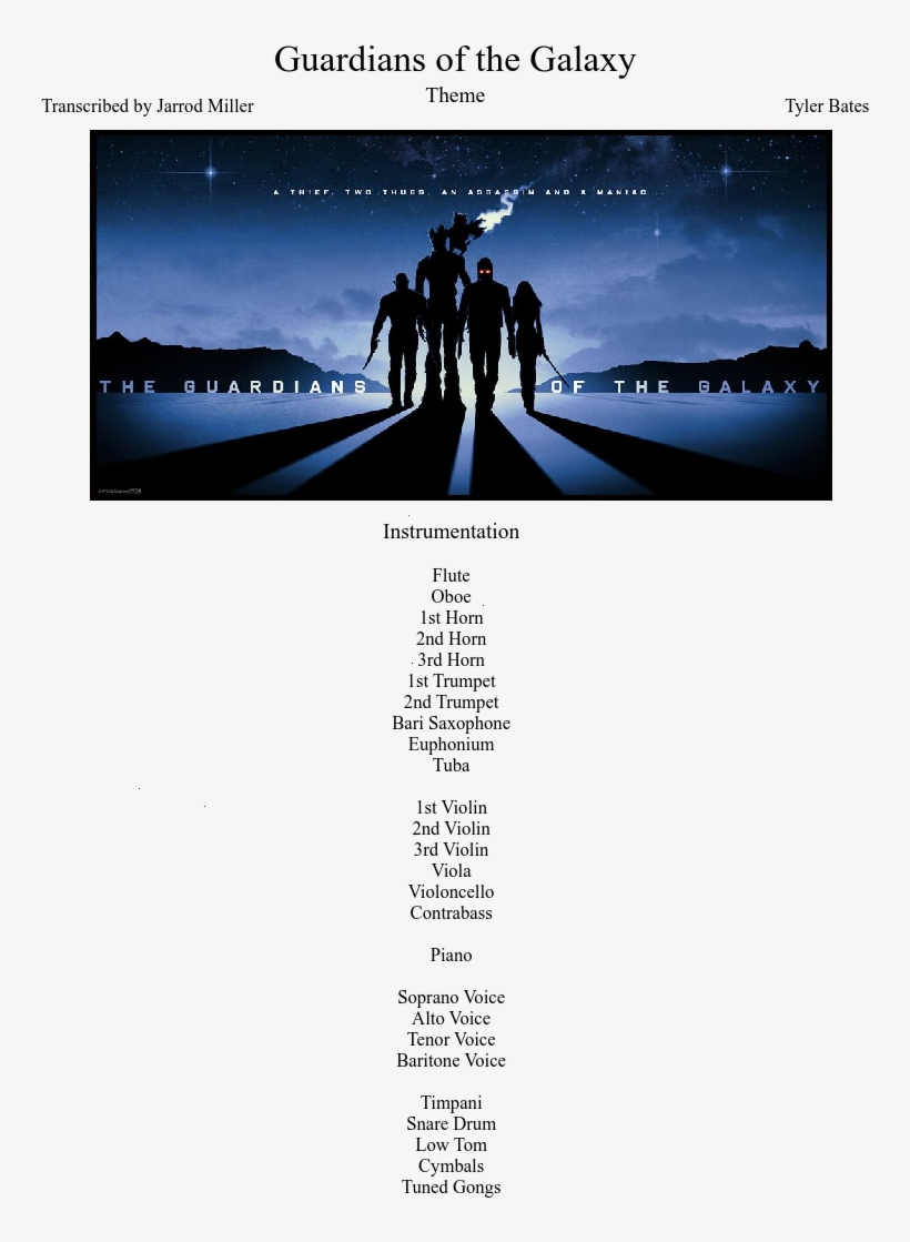 Print - Guardians Of The Galaxy Flute Music, transparent png #4388274