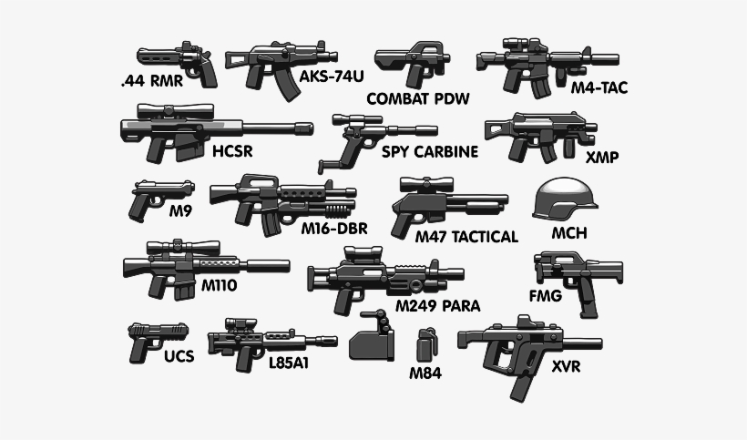 Of Brickarms Modern Combat Tactical Weapon Pack For - Brickarms Modern Combat Tactical Weapons Pack, transparent png #4388484
