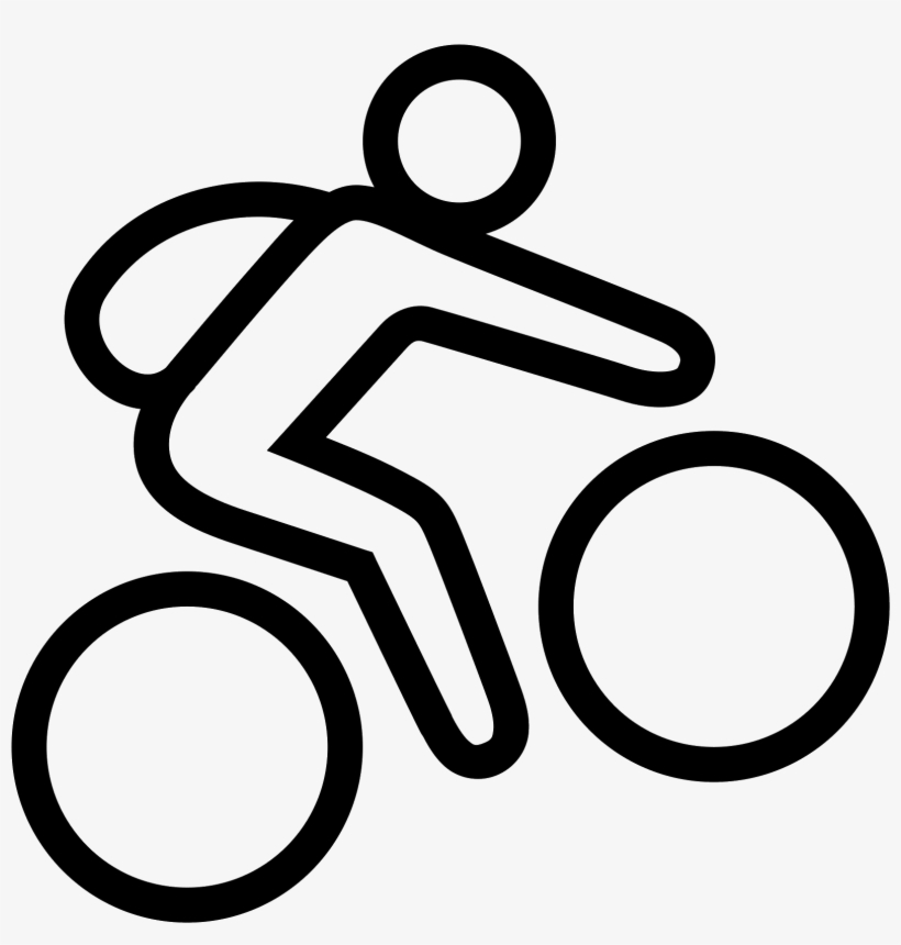 Clip Art Royalty Free Library Biker Vector Downhill - Mountain Bike Icon Free, transparent png #4388638