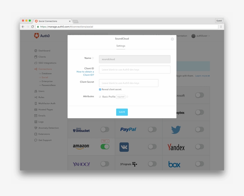 Switch To The Applications Tab, And Select The Application - Soundcloud Client Id, transparent png #4388733