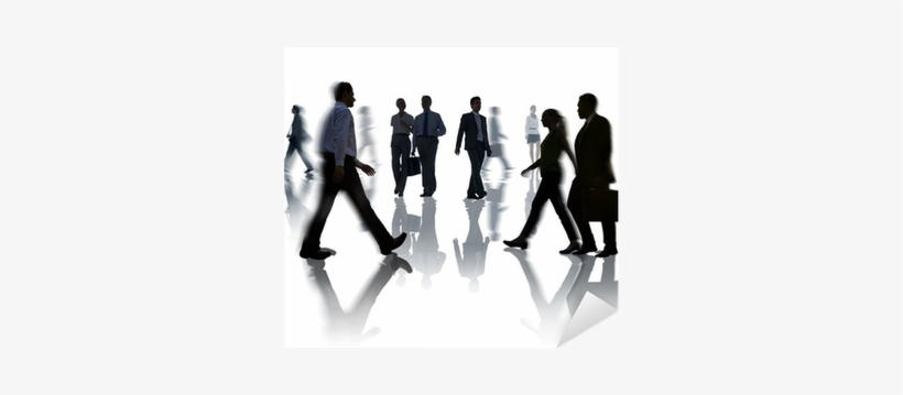 Silhouettes Of Business And Casual People Walking Sticker - Travellers Icon, transparent png #4389468