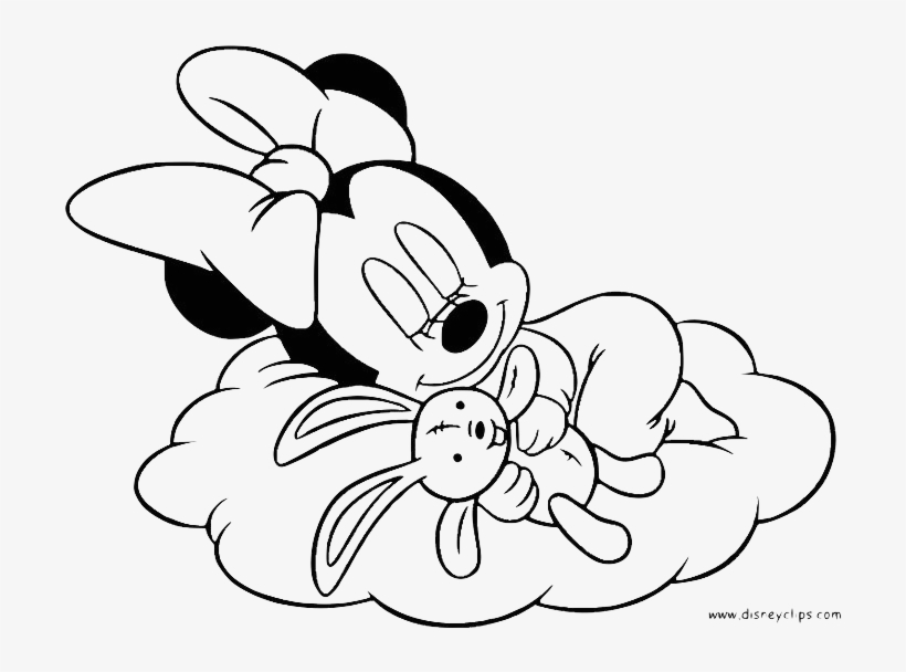 1-minnie - Baby Minnie Coloring Page, transparent png #4390908