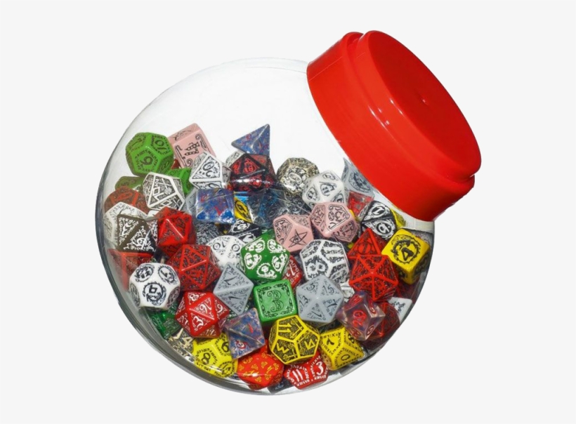 Dice D4, D6, D8, D10, D12, D20, D100 - Jar Of Dice (d4, D6, D8, D10, D20, D100), transparent png #4392453
