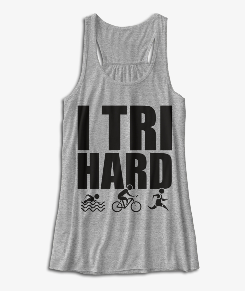 I Tri Hard - T-shirt, transparent png #4392526