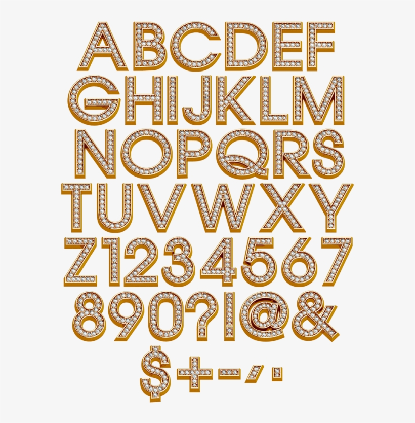 Shine Font - Bling Letters Png, transparent png #4393147