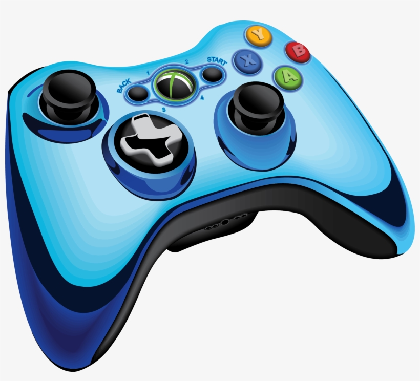 Xbox 360 Controller Game Controller Joystick Video - Controles De Xbox 360 Azul, transparent png #4393400