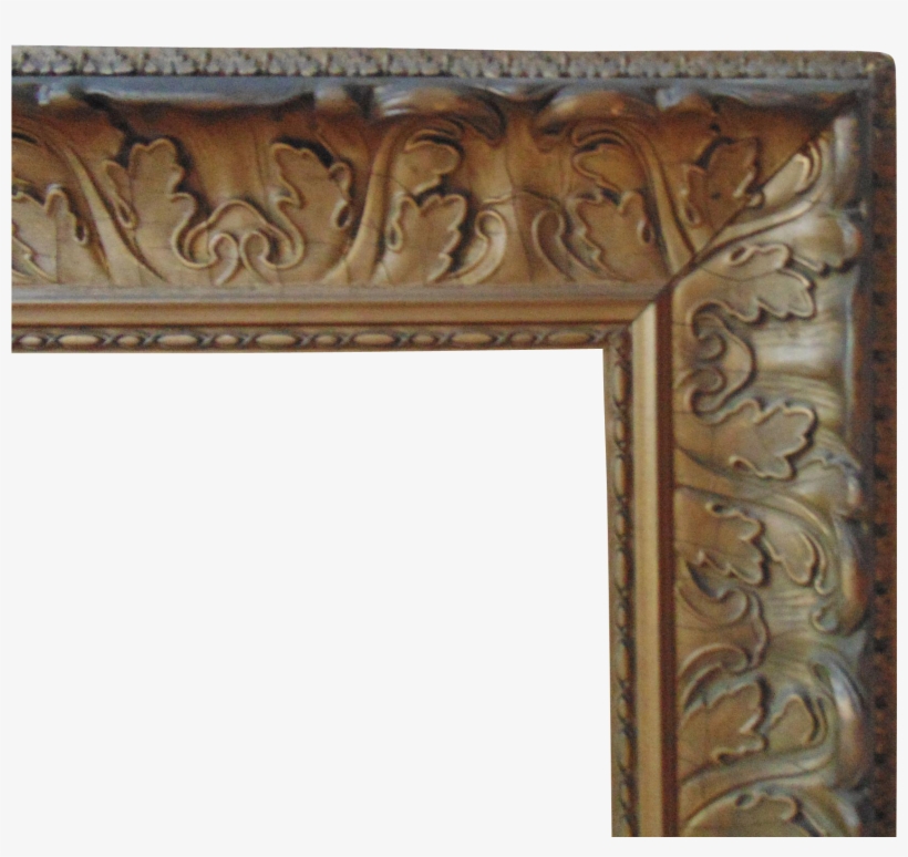 Old Wood Frame Png - Antique Wood Leaf Frame, transparent png #4393937