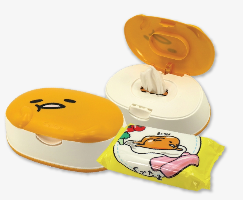 Buy Any 2 Colour Carton Free 1 Gudetama Wet Wipes Dispenser - Sanrio Gudetama Wet Tissue - 80pcs, transparent png #4394490