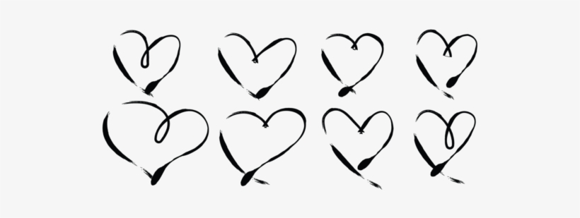 504 Hearts Hand Drawn For Love Graphic Elements - Graphics, transparent png #4394789