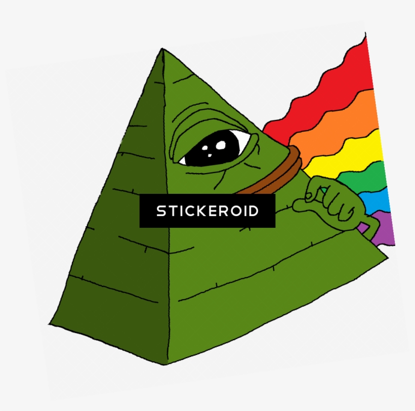 Illuminati Pepe Pride - Redbubble Illuminati Pepe - Dark Side Of The Pepe., transparent png #4395308