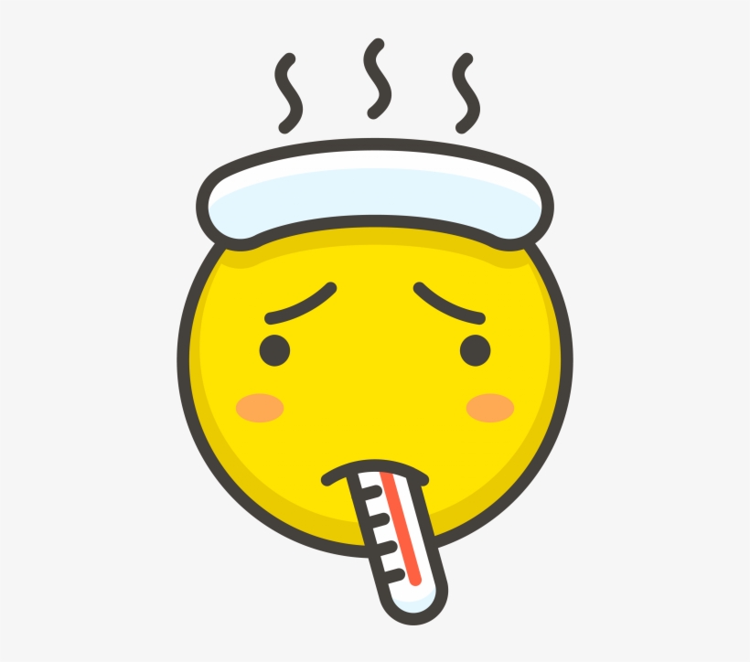 Face With Thermometer - Icon, transparent png #4395533