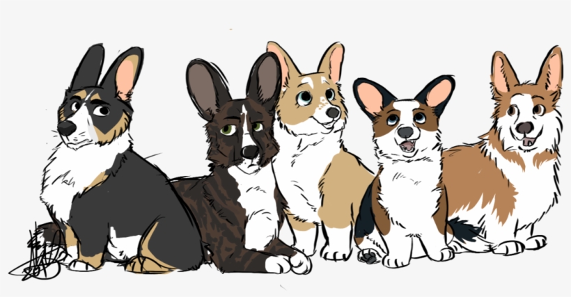 Drawn Corgi Transparent - Pembroke Welsh Corgi, transparent png #4395937