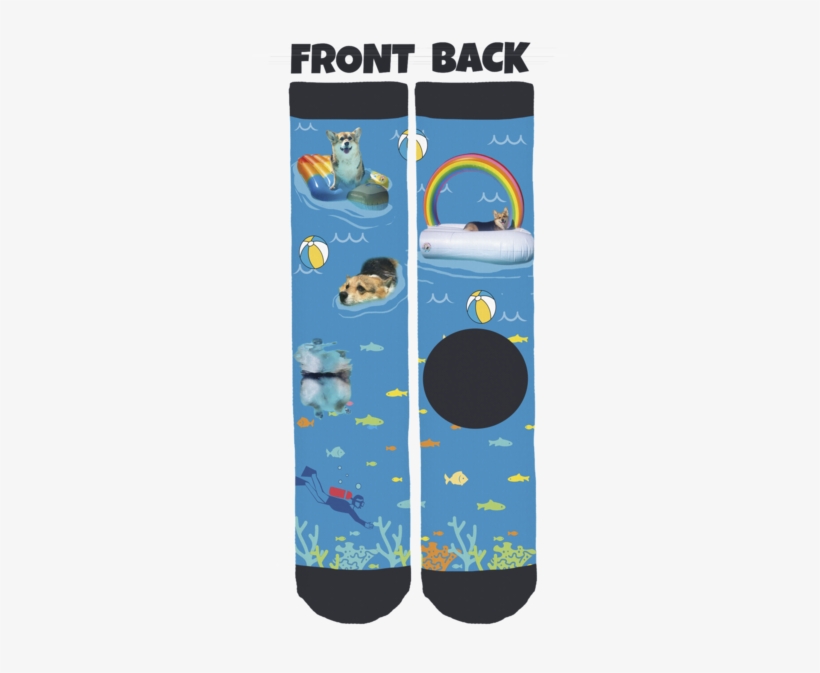 Zero The Corgi Summer Crew Socks - Socks Front And Back, transparent png #4396032